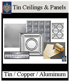 tin ceiling panels and crowns