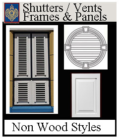 shutters and vents frames and panels