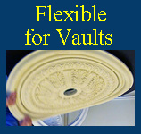 Flexible medallions for vaulted ceilings