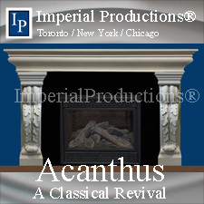 Fireplace Mantels using Acanthus Leaf motif